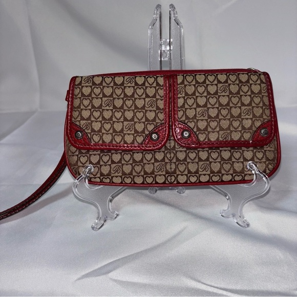 Brighton Brown and Red Designer Wallet Card Organizer Wristlet - Picture 1 of 10